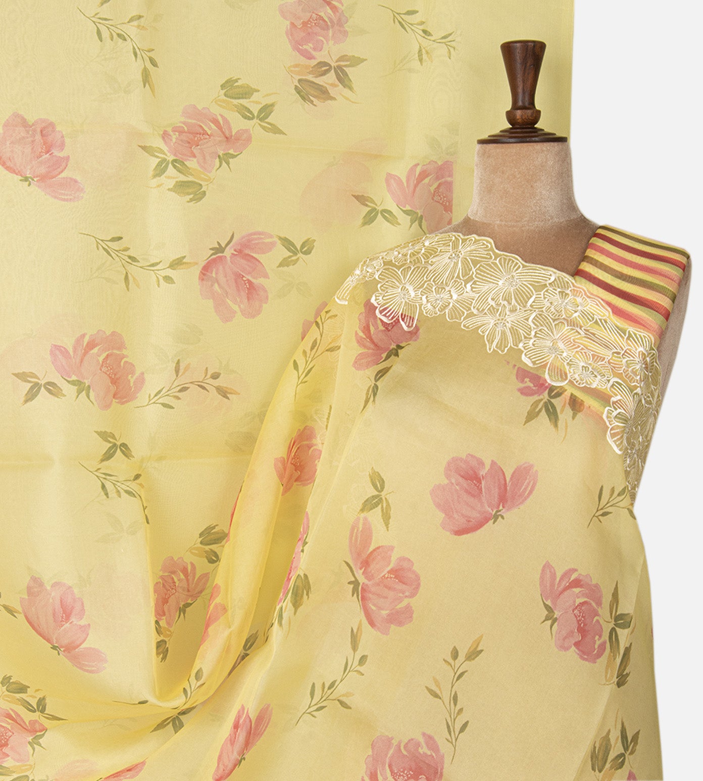 Yellow Organza Saree