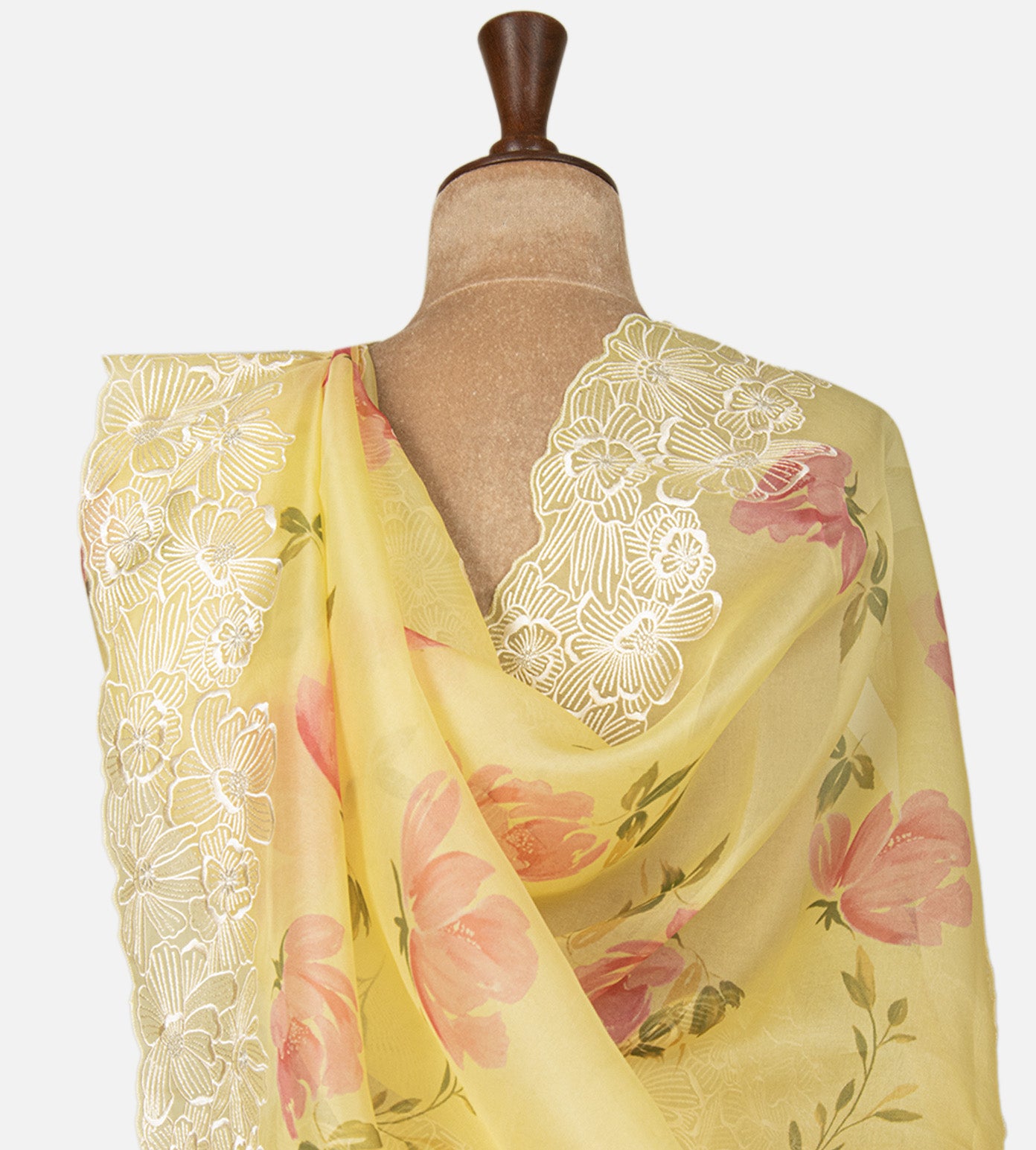 Yellow Organza Saree