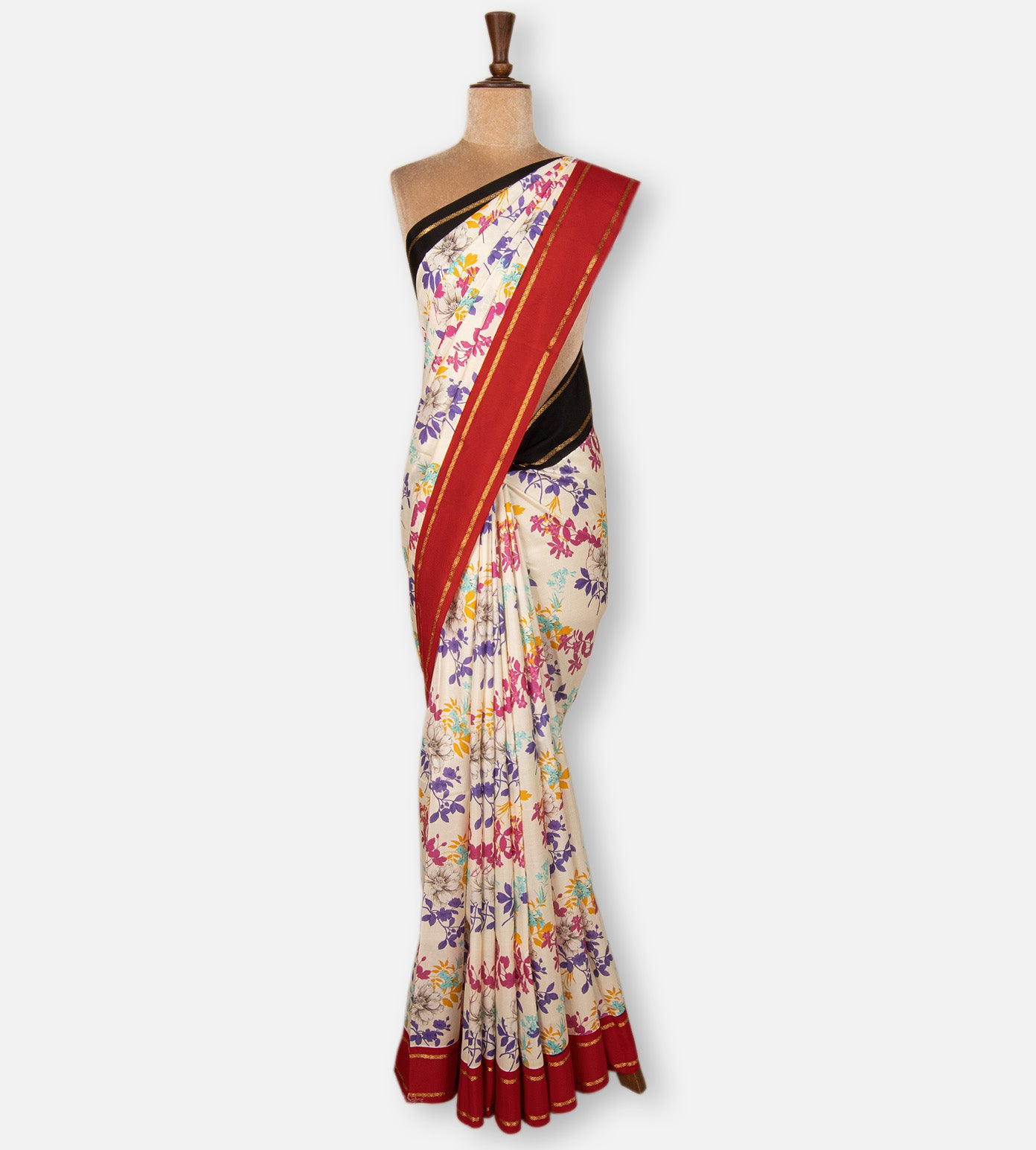 Off-White Soft Silk Saree