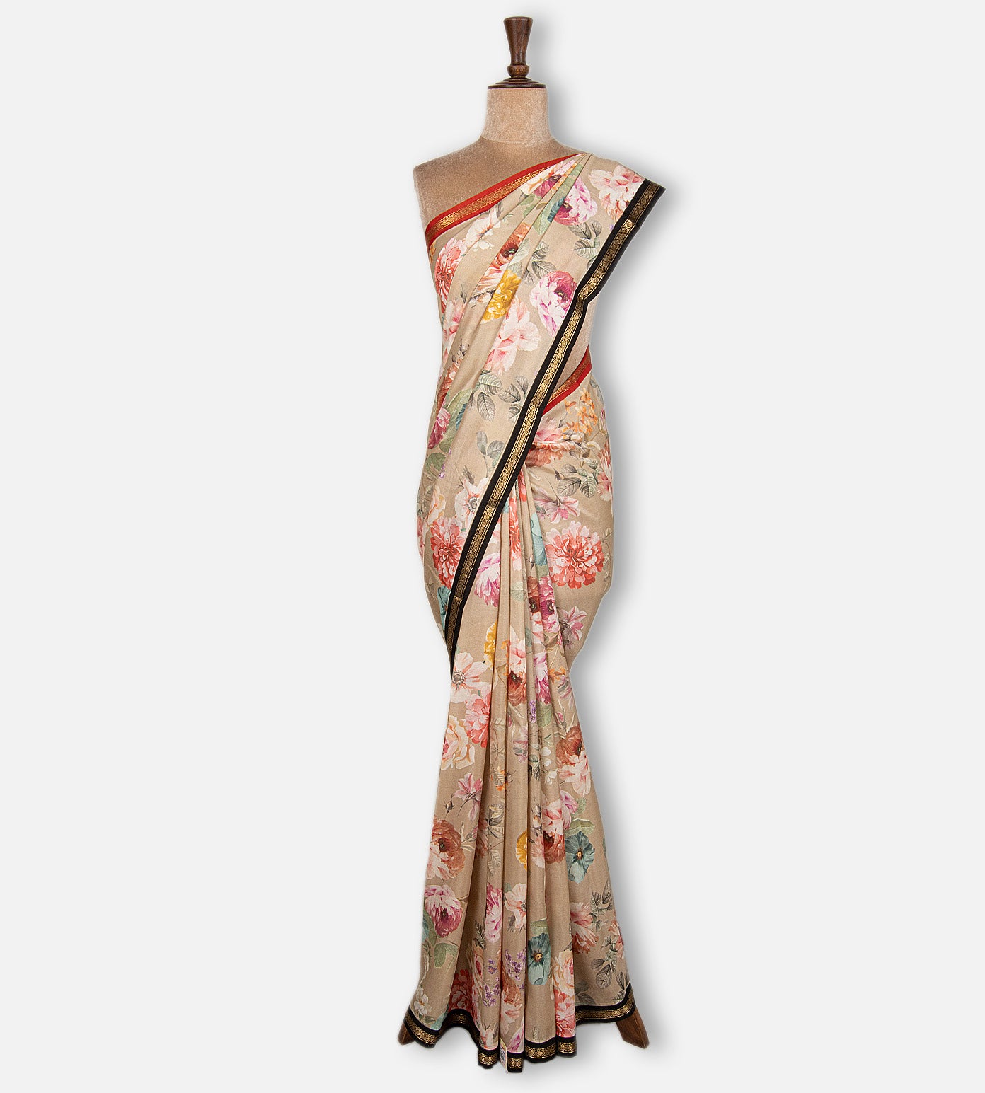 Creme Soft Silk Saree