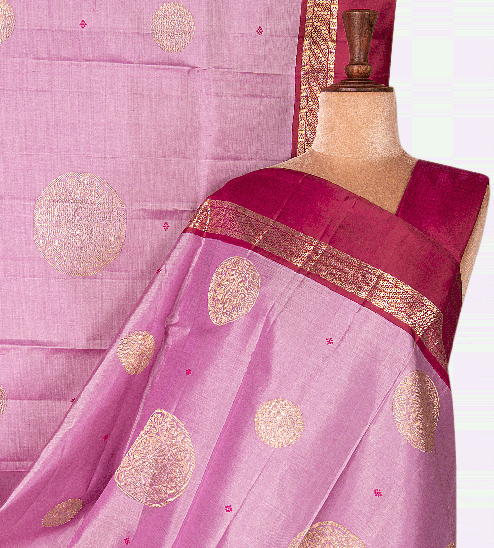 Light Pink Kanchipuram Silk Saree