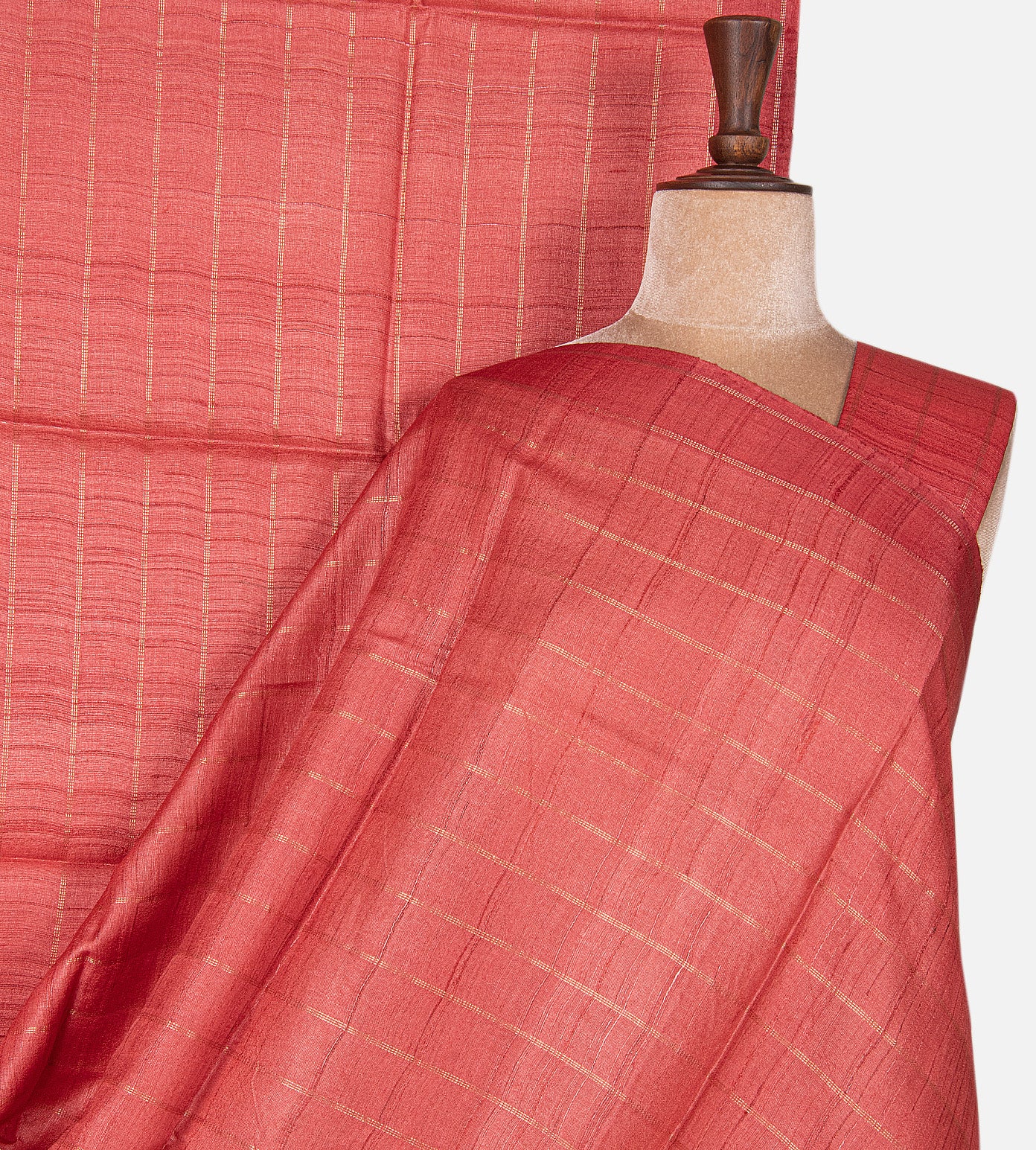 Red Tussar Saree