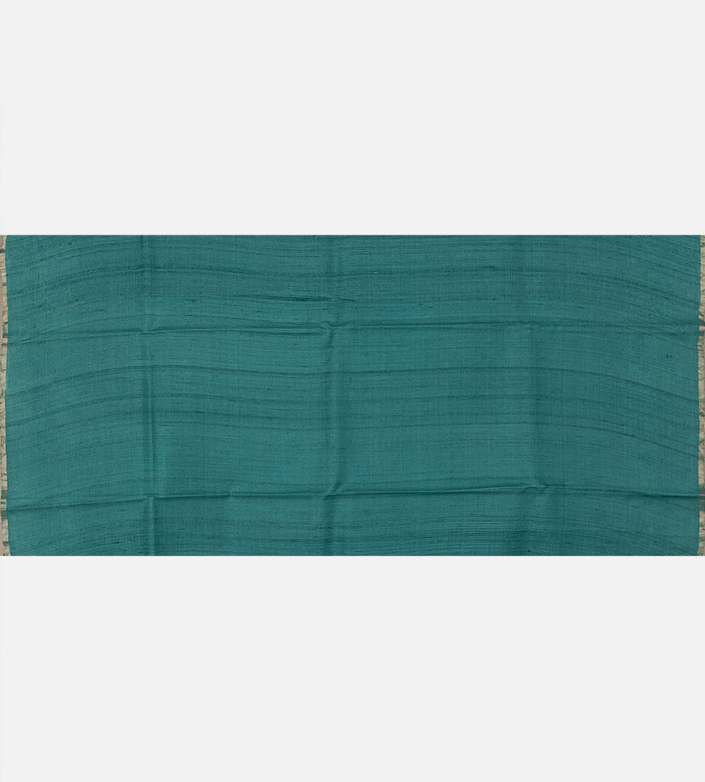 Blue Tussar Saree