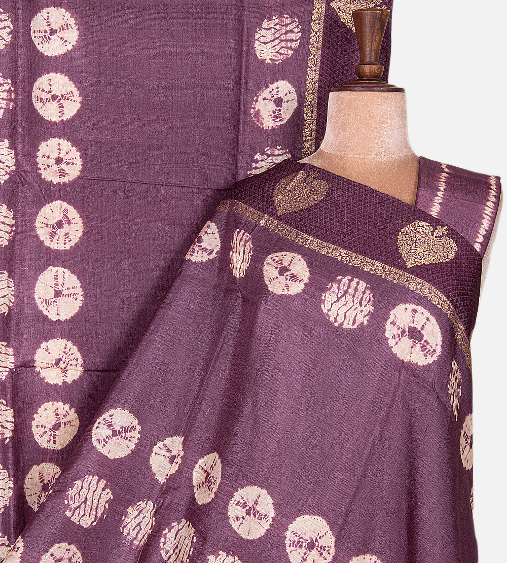 Purple Tussar Saree