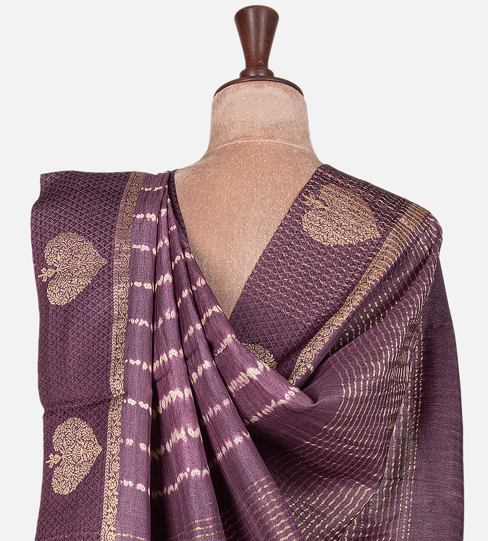 Purple Tussar Saree