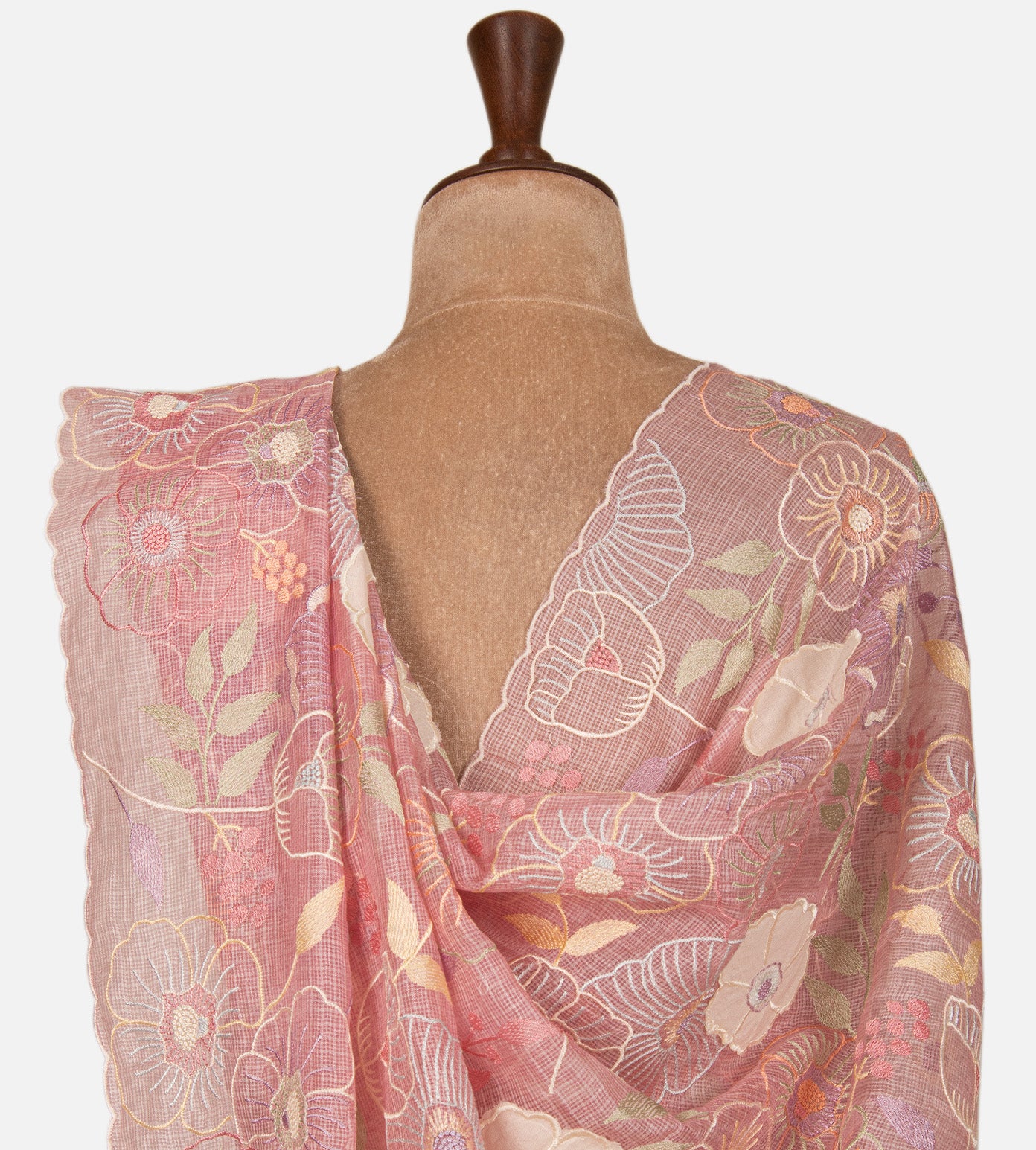 Light Pink Kota Silk Saree