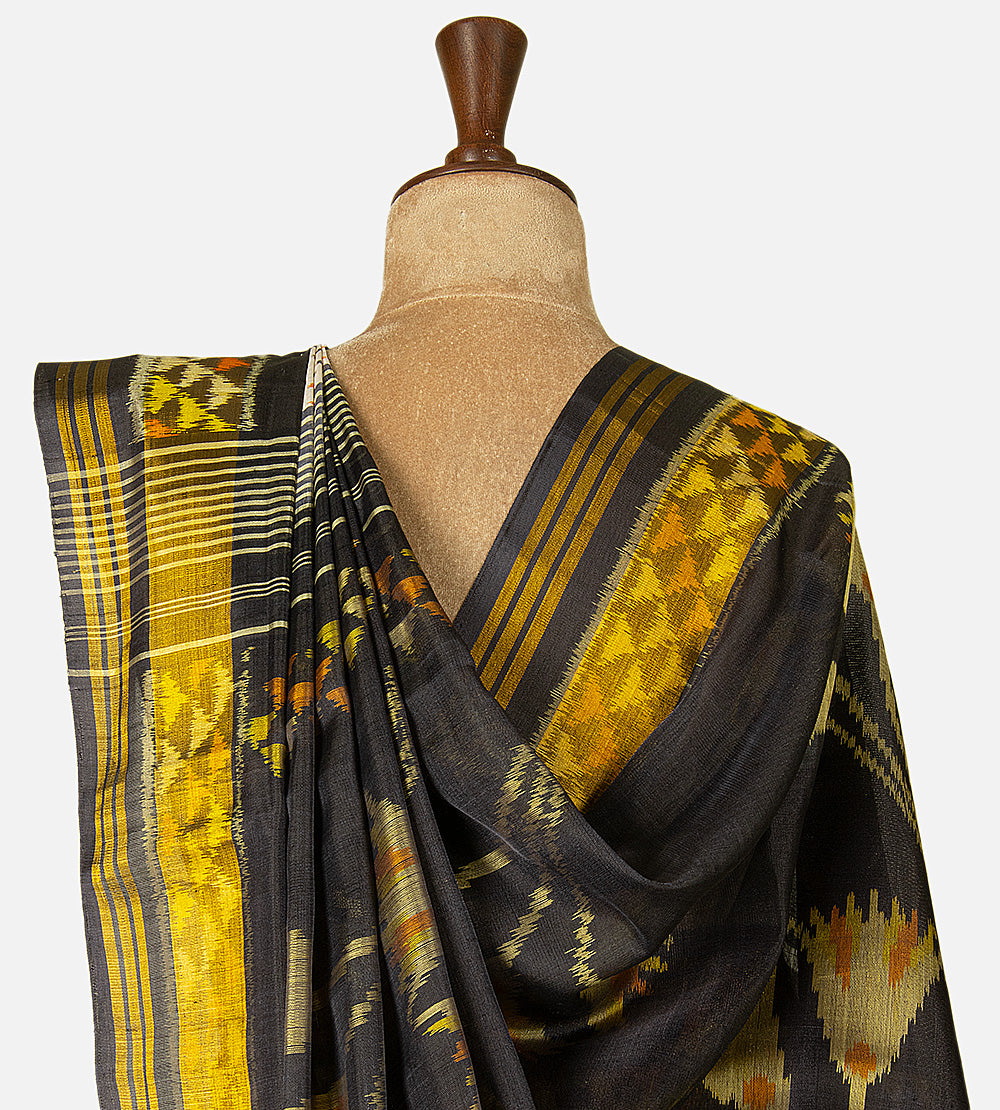 Light Beige Patola Silk Saree