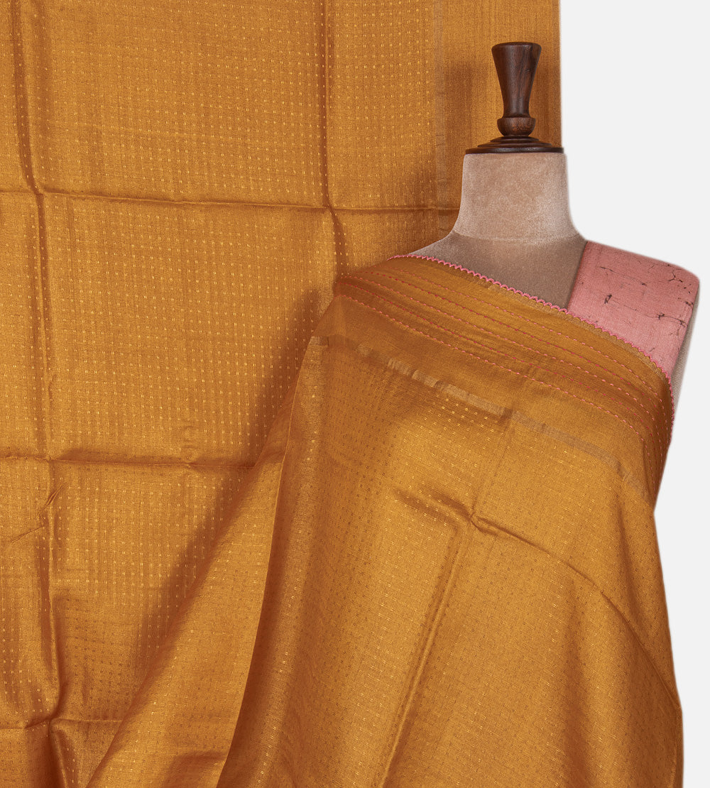 Yellow Tussar Saree