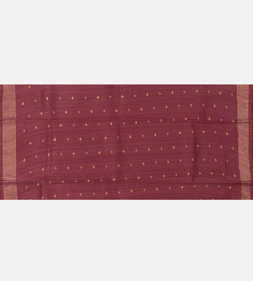 Red Tussar Saree