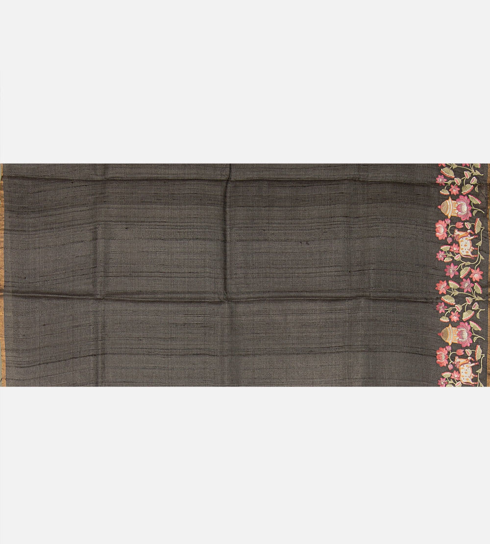Grey Tussar Saree