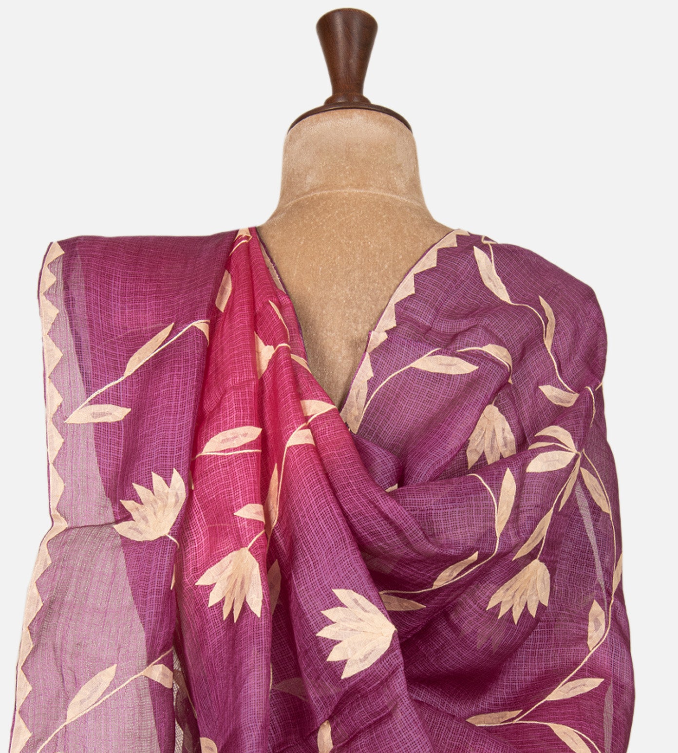 Pink Tussar Kota Saree