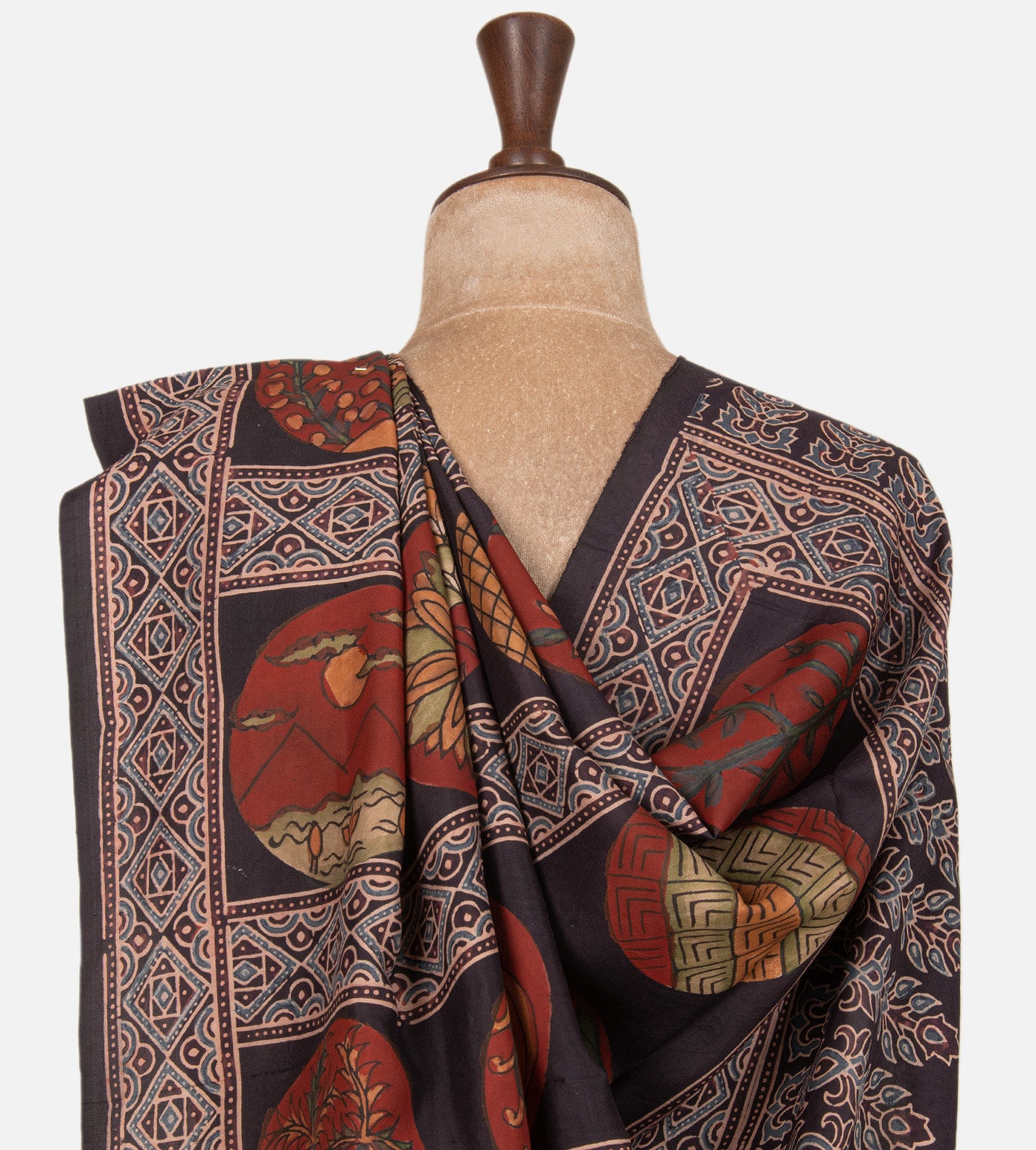 Coffee Brown Crepe Saree