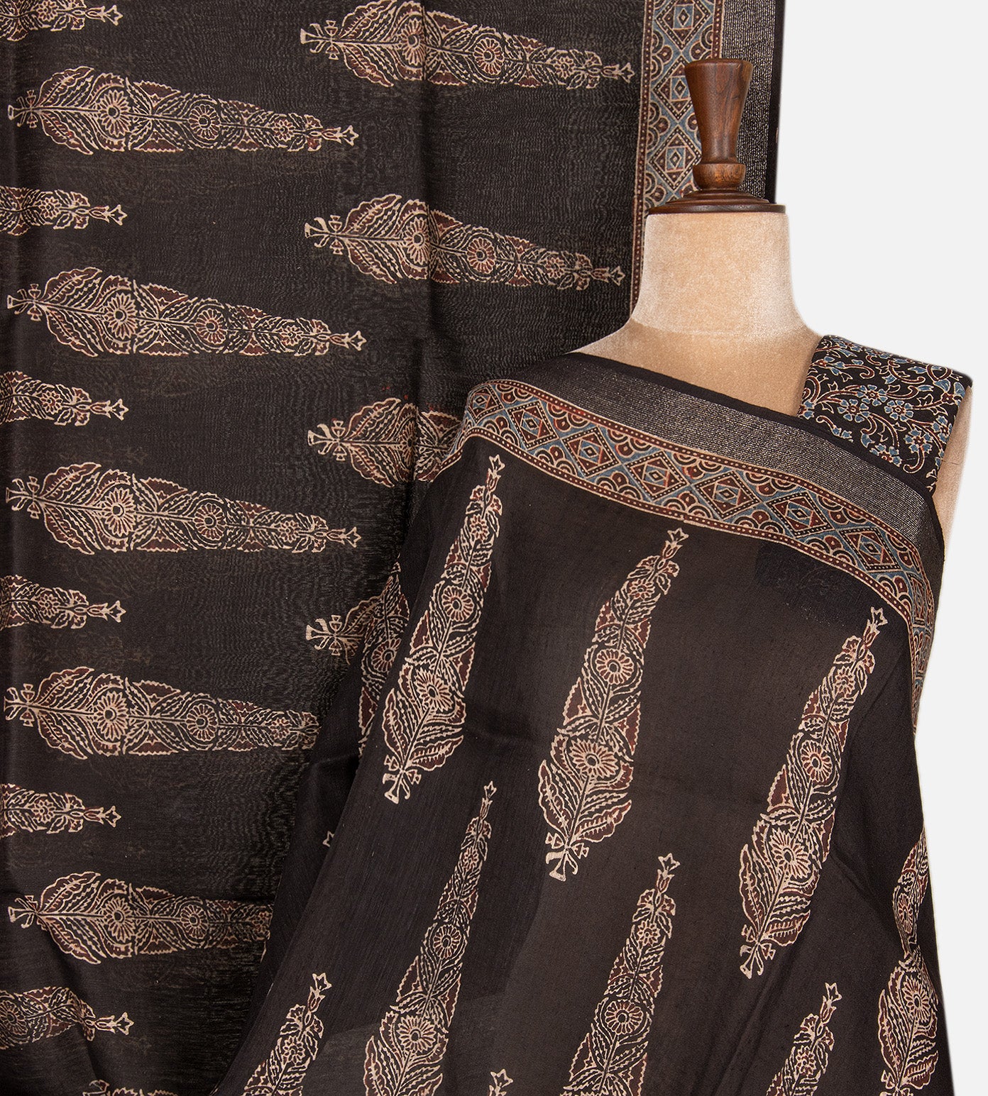 Black Linen Saree