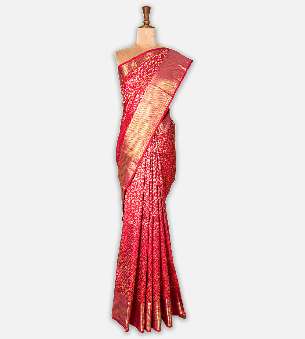 Pink Kanchipuram Silk Saree