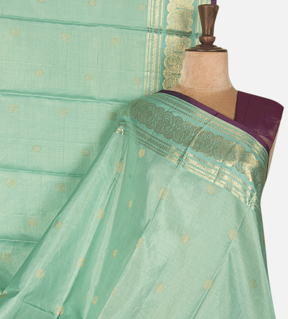 Pistachio Green Kanchipuram Silk Saree