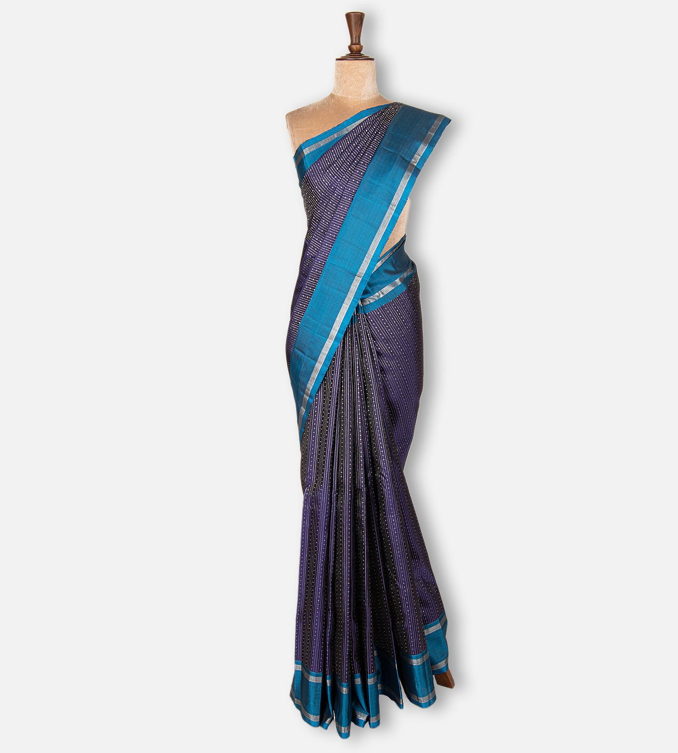 Blue Kanchipuram Silk Saree
