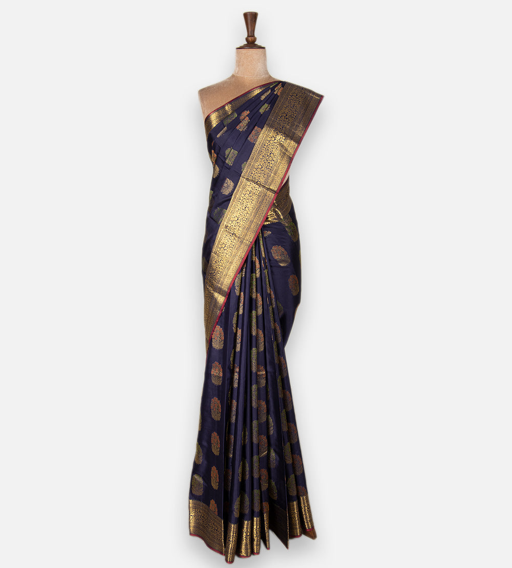 Blue Kanchipuram Silk Saree
