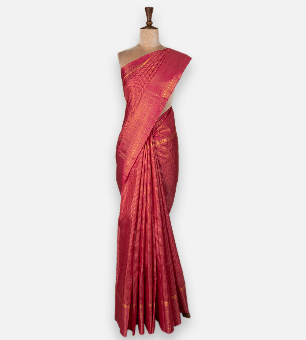 Pink Kanchipuram Silk Saree