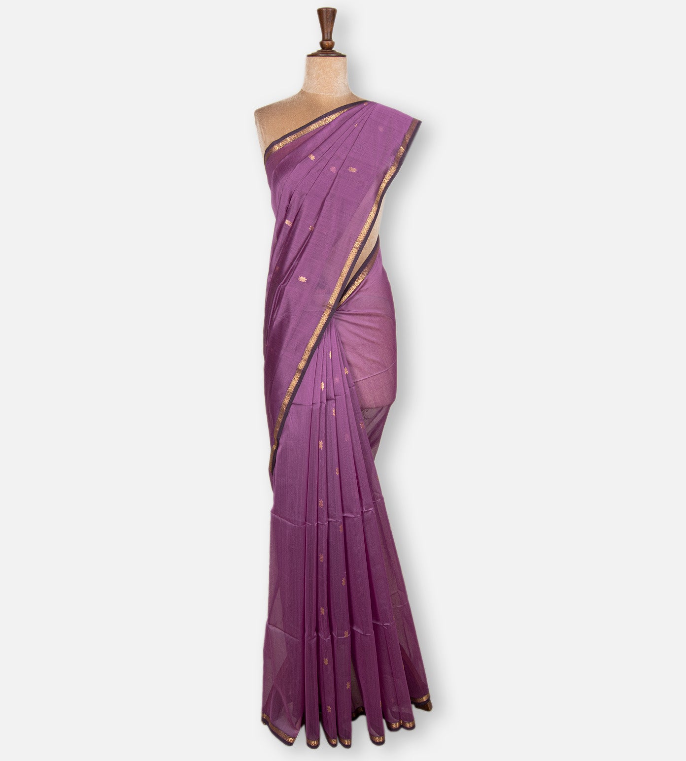 Purple Maheshwari Cotton Saree