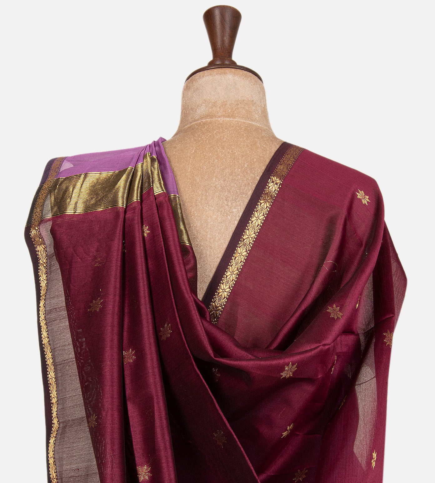 Purple Maheshwari Cotton Saree