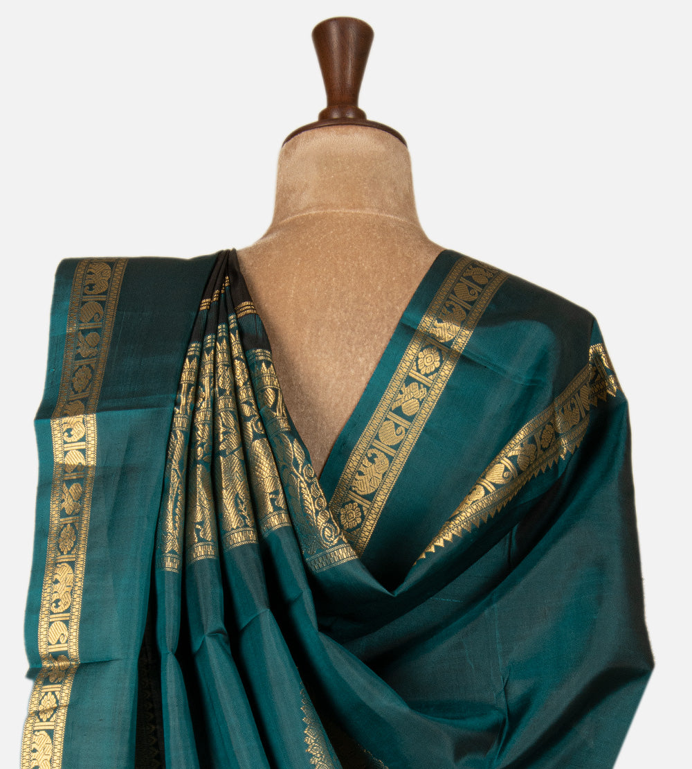 Black Kanchipuram Silk Saree