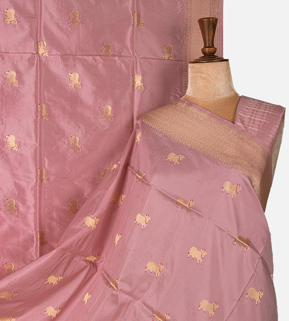 Light Pink Banarasi Silk Saree