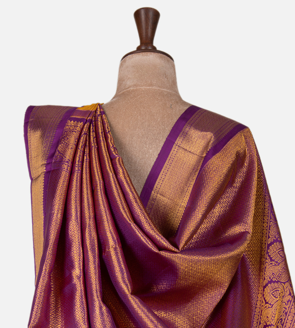 Yellow Kanchipuram Silk Saree