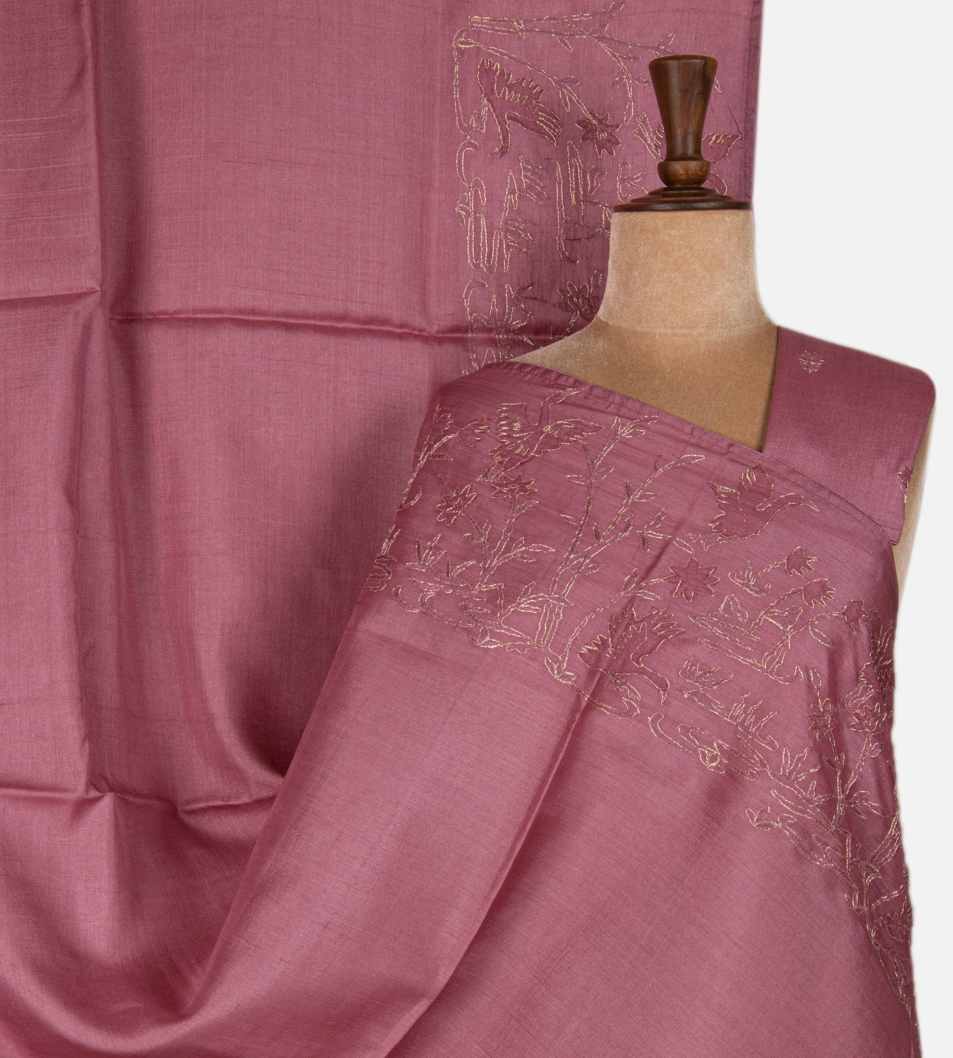 Pink Tussar Saree