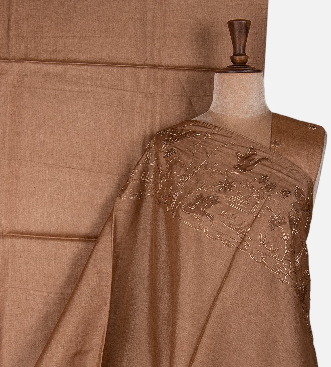 Brown Tussar Saree