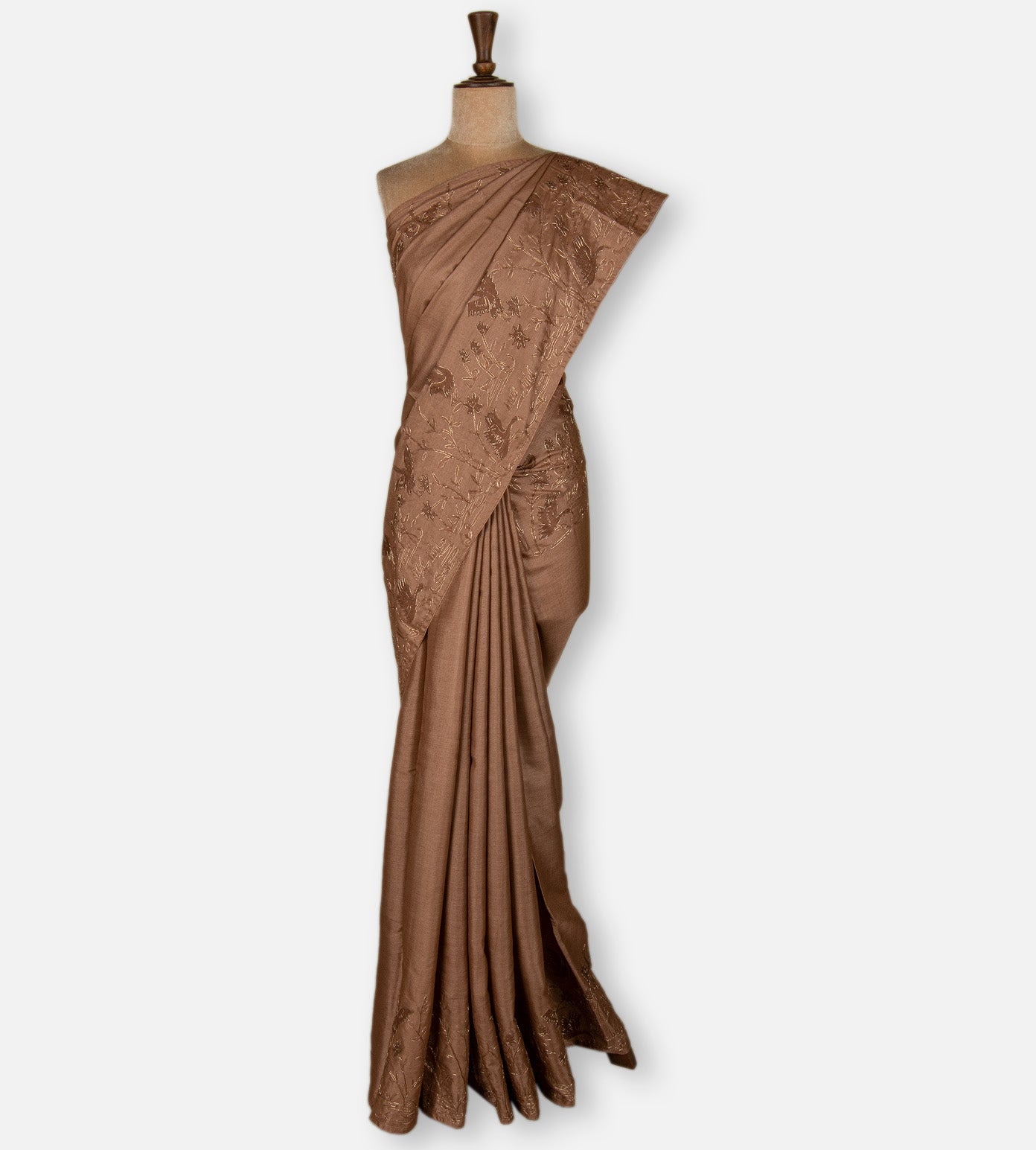 Brown Tussar Saree