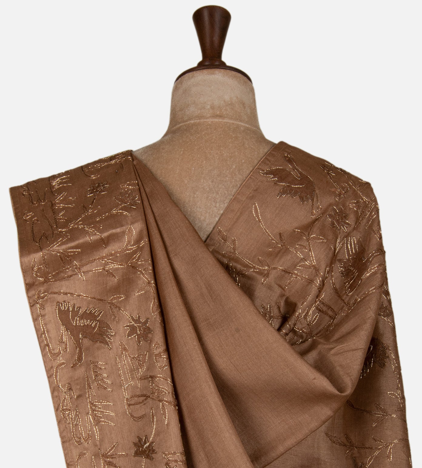 Brown Tussar Saree