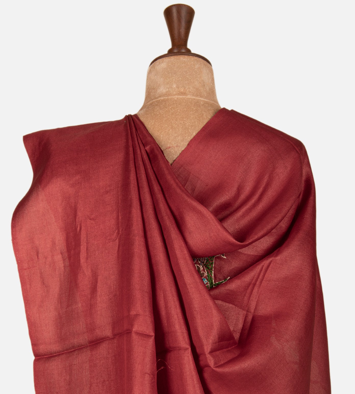 Peach Tussar Saree