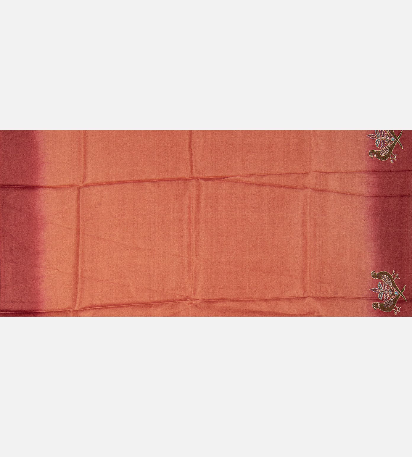 Peach Tussar Saree