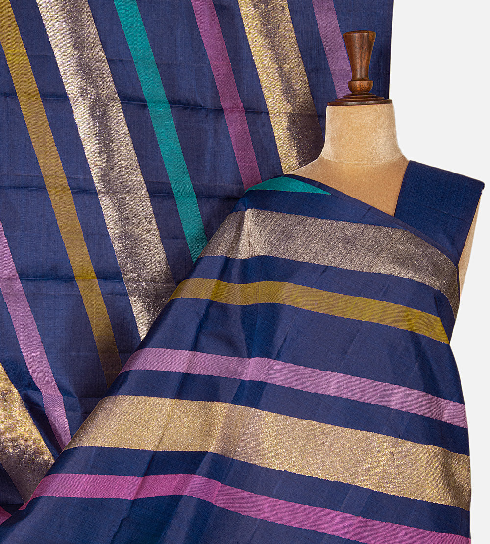 Blue Kanchipuram Silk Saree