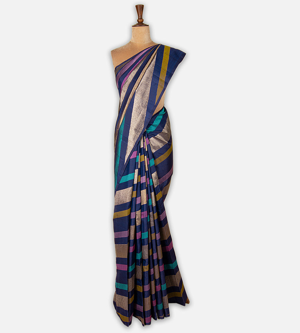 Blue Kanchipuram Silk Saree