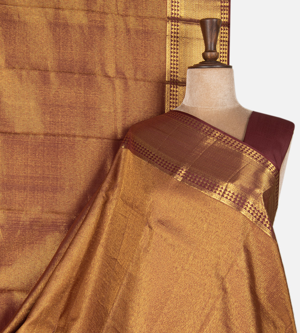 Maroon Kanchipuram Silk Saree