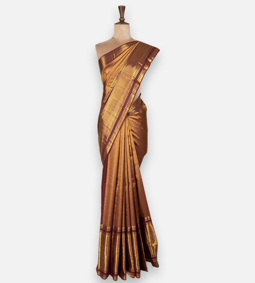 Maroon Kanchipuram Silk Saree