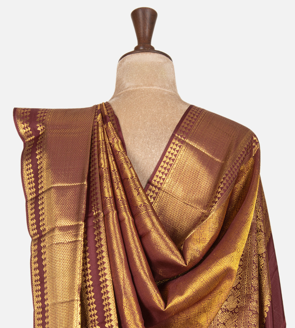 Maroon Kanchipuram Silk Saree