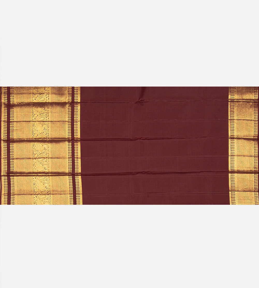 Maroon Kanchipuram Silk Saree