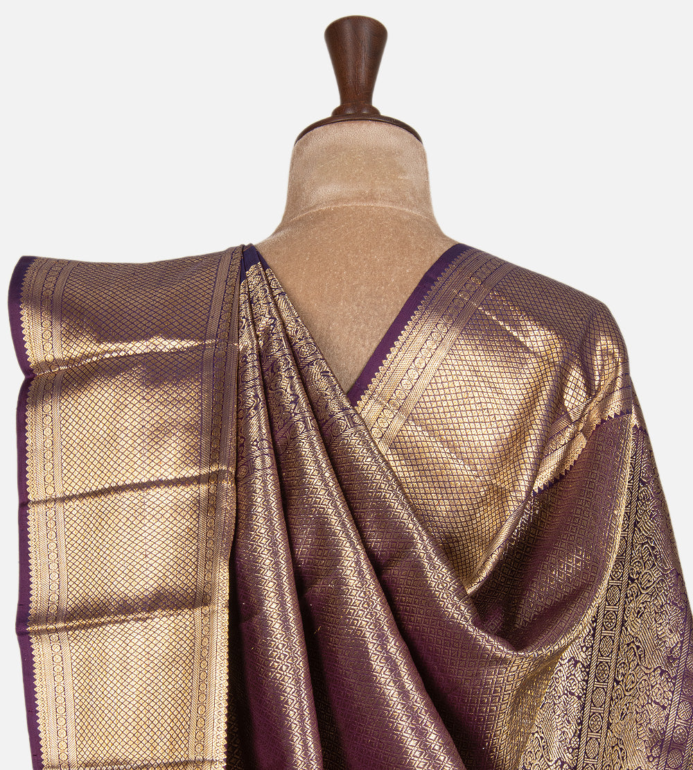 Purple Kanchipuram Silk Saree