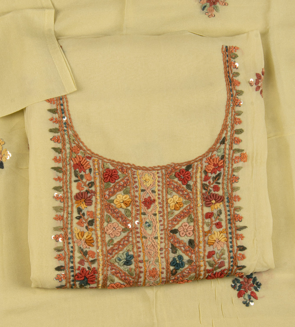 Pastel Yellow Georgette Salwar