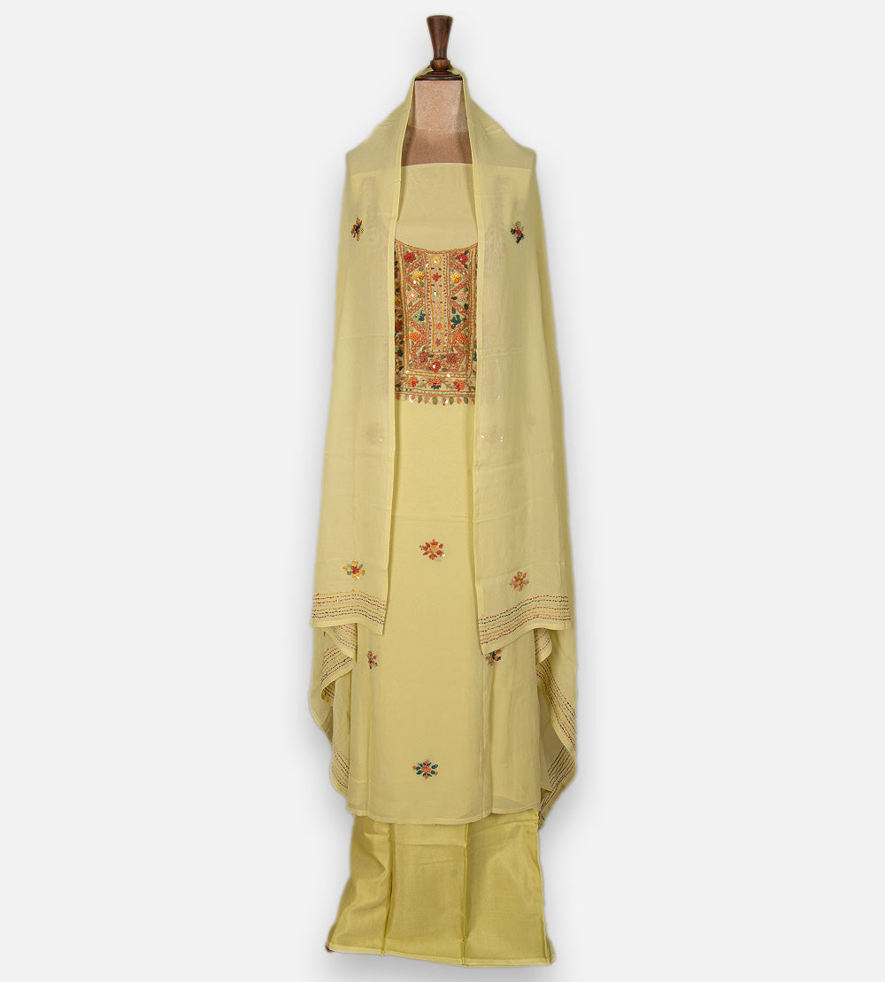 Pastel Yellow Georgette Salwar