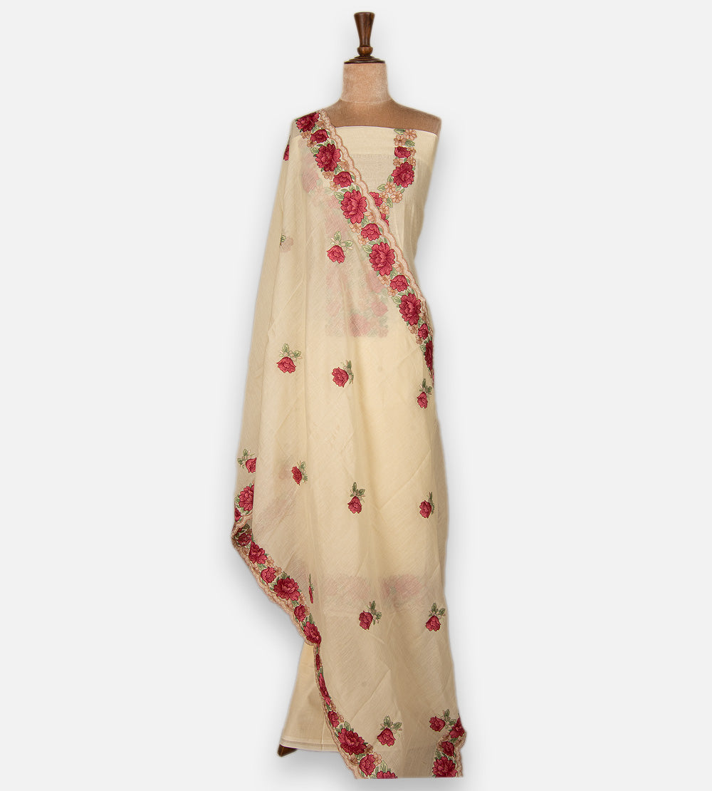 Deep Creme Mul Cotton Salwar