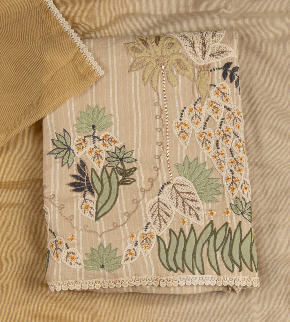 Beige Cotton Salwar
