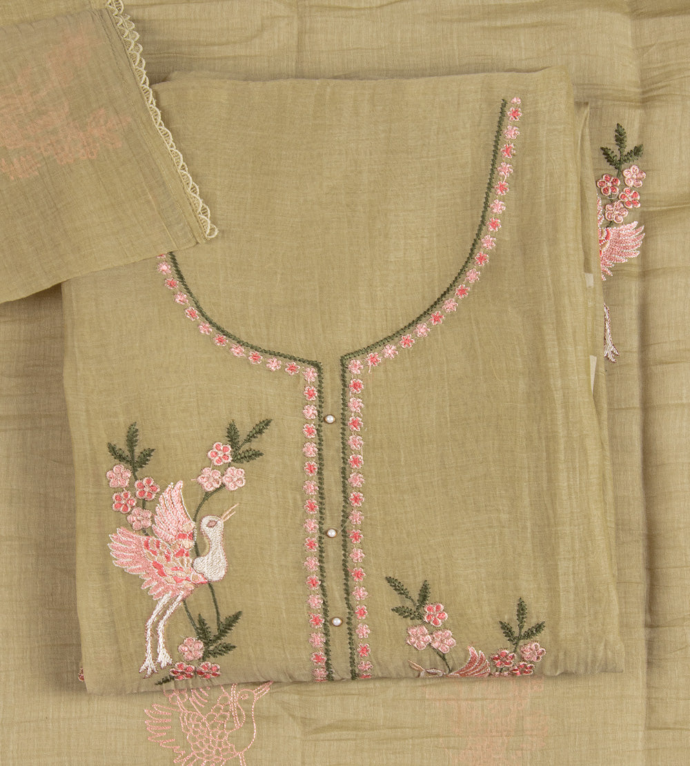 Olive Green Mul Cotton Salwar