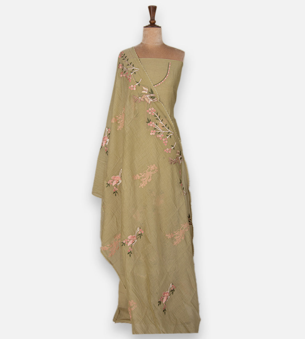 Olive Green Mul Cotton Salwar
