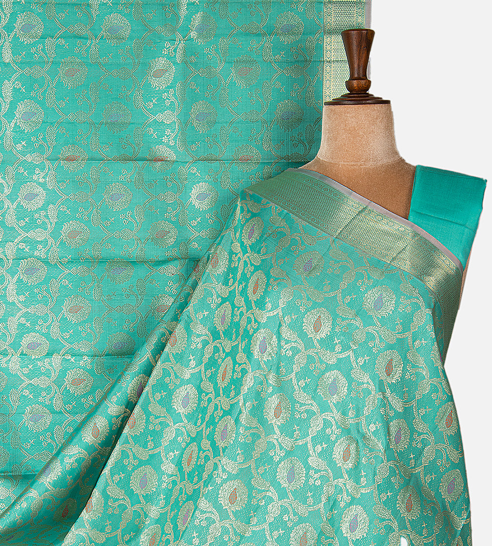 Blue Kanchipuram Silk Saree
