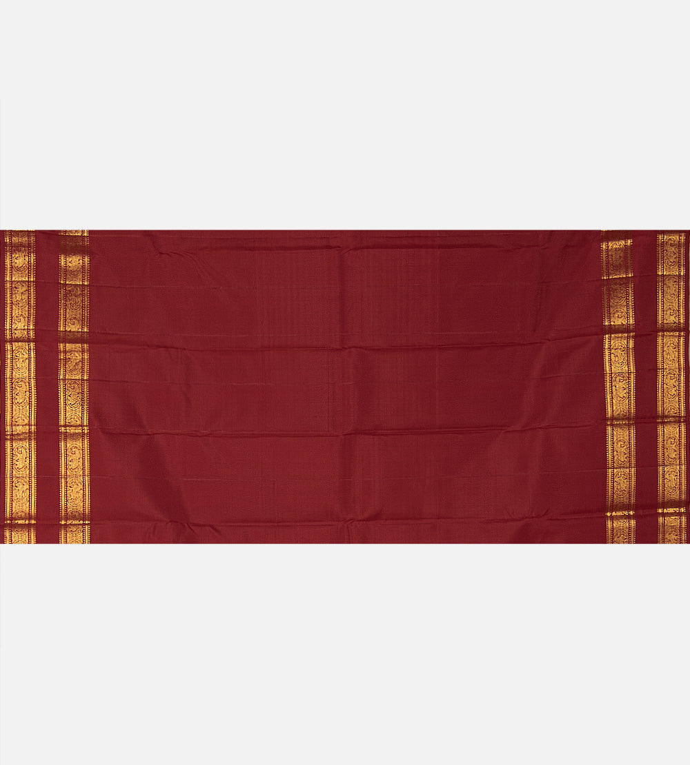 Yellow Muppagam Kanchipuram Silk Saree