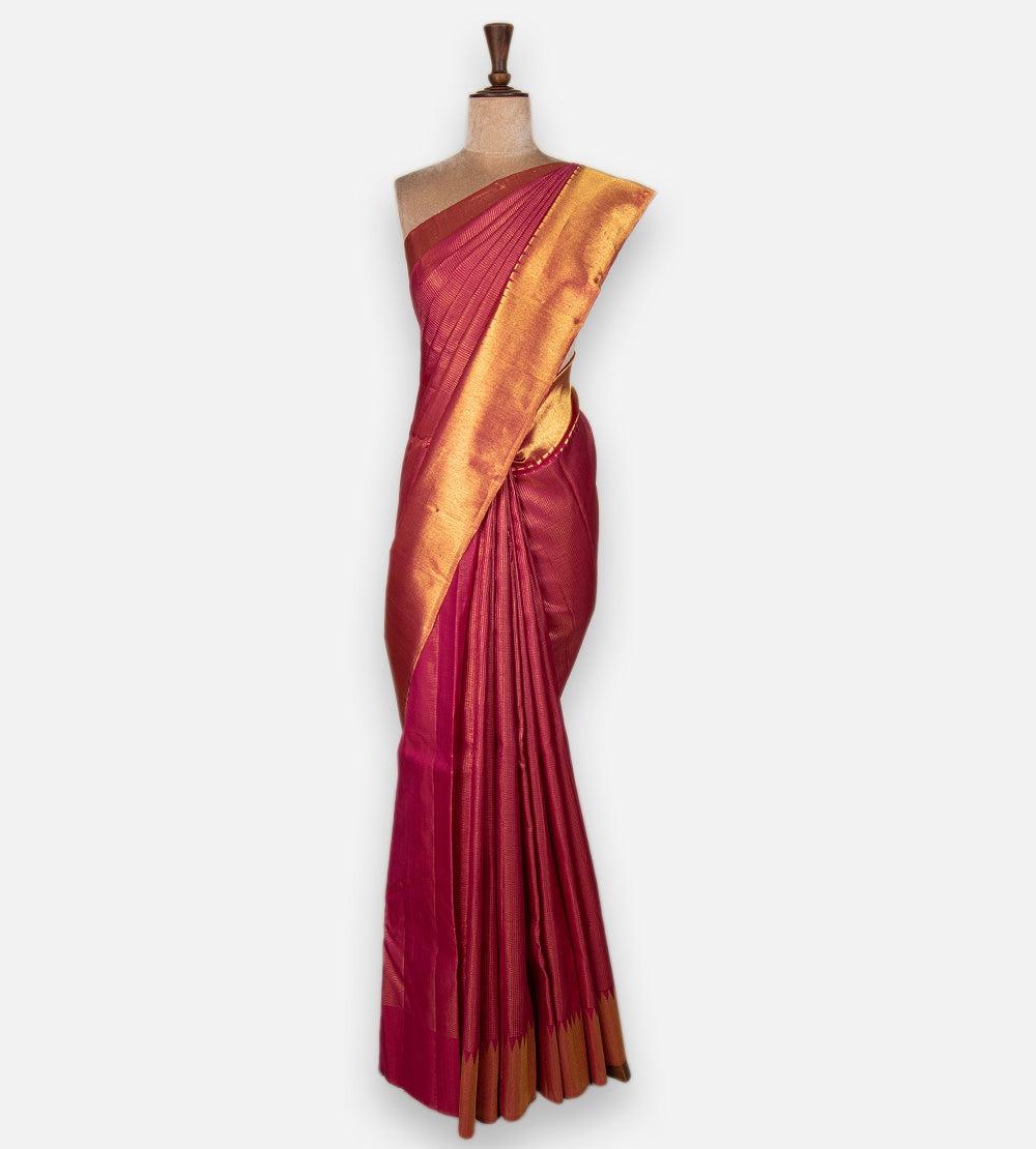 Pink Kanchipuram Silk Saree