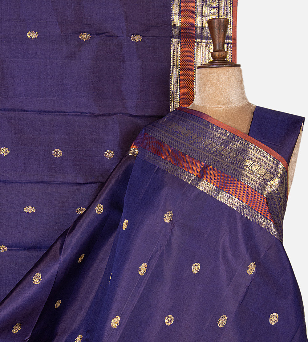 Blue Kanchipuram Silk Saree